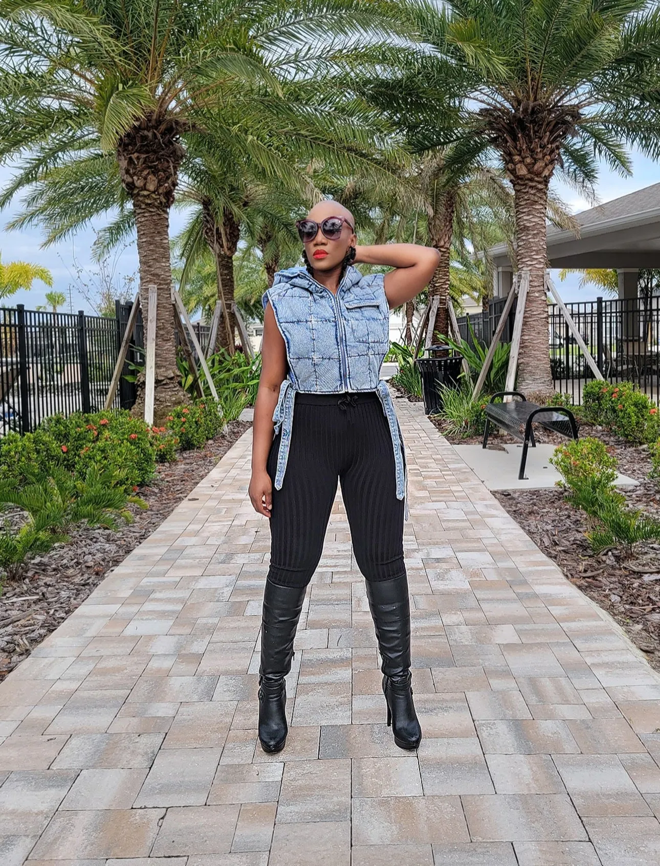 Vogue Denim Puffer Jacket