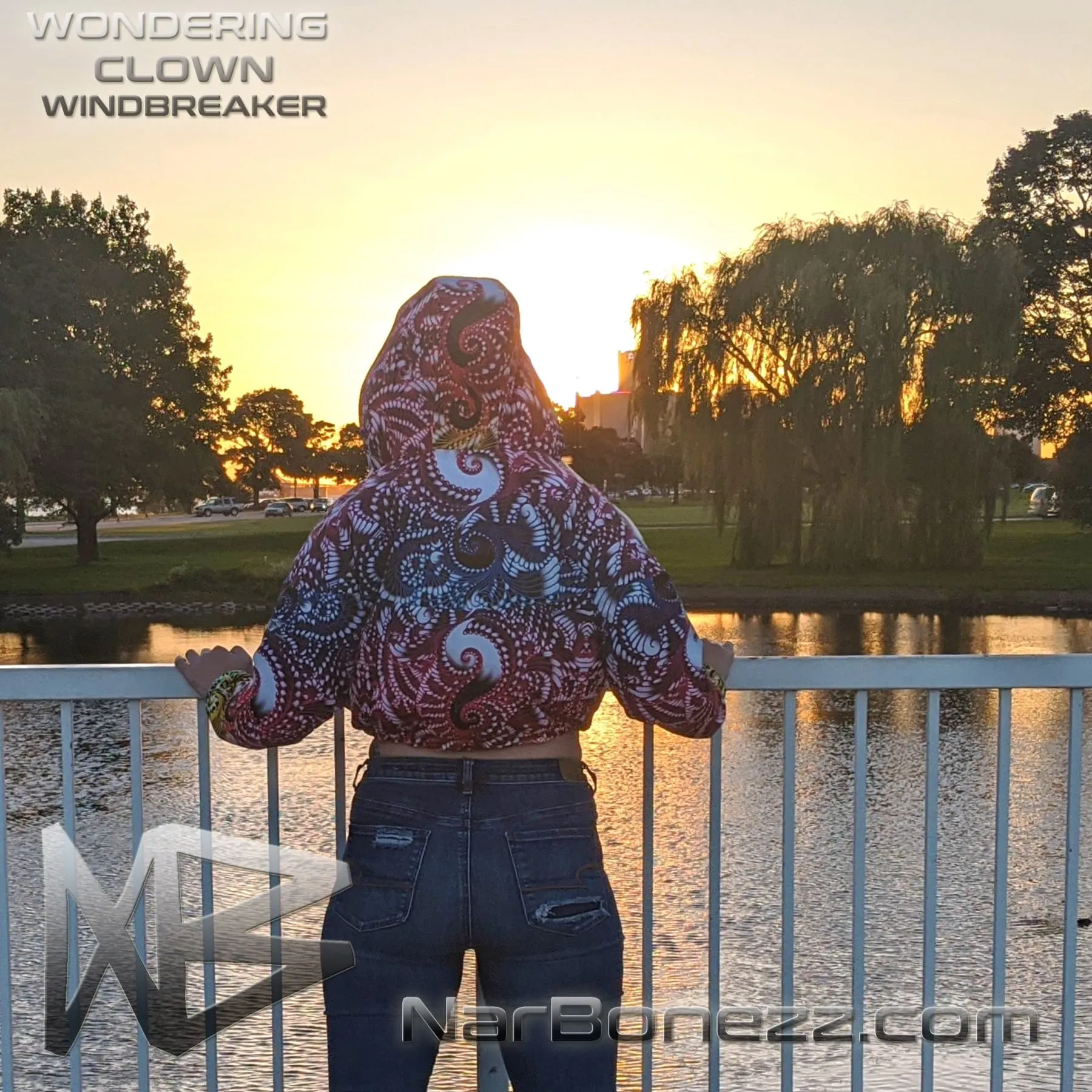 Wondering Clown Cropped Windbreaker