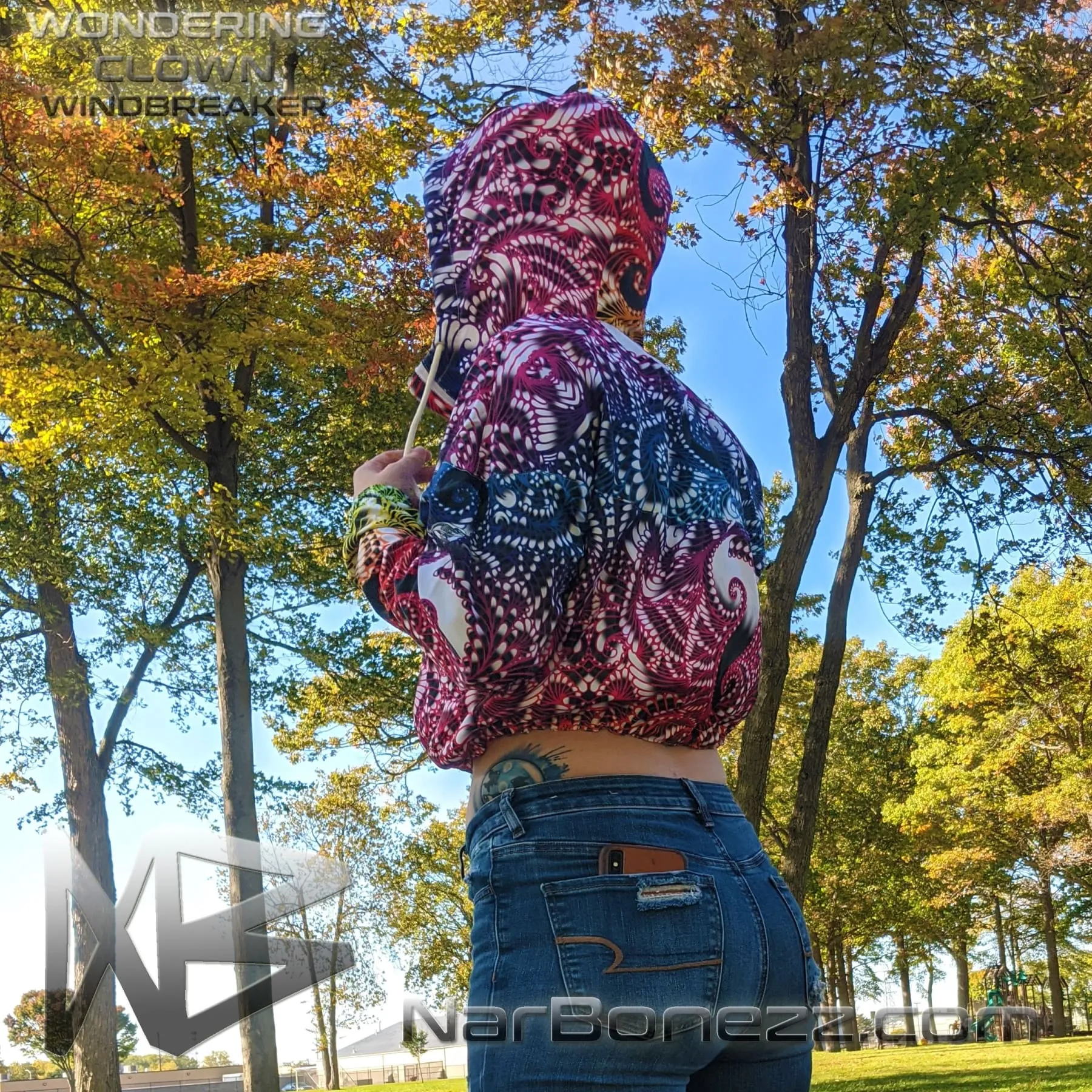 Wondering Clown Cropped Windbreaker
