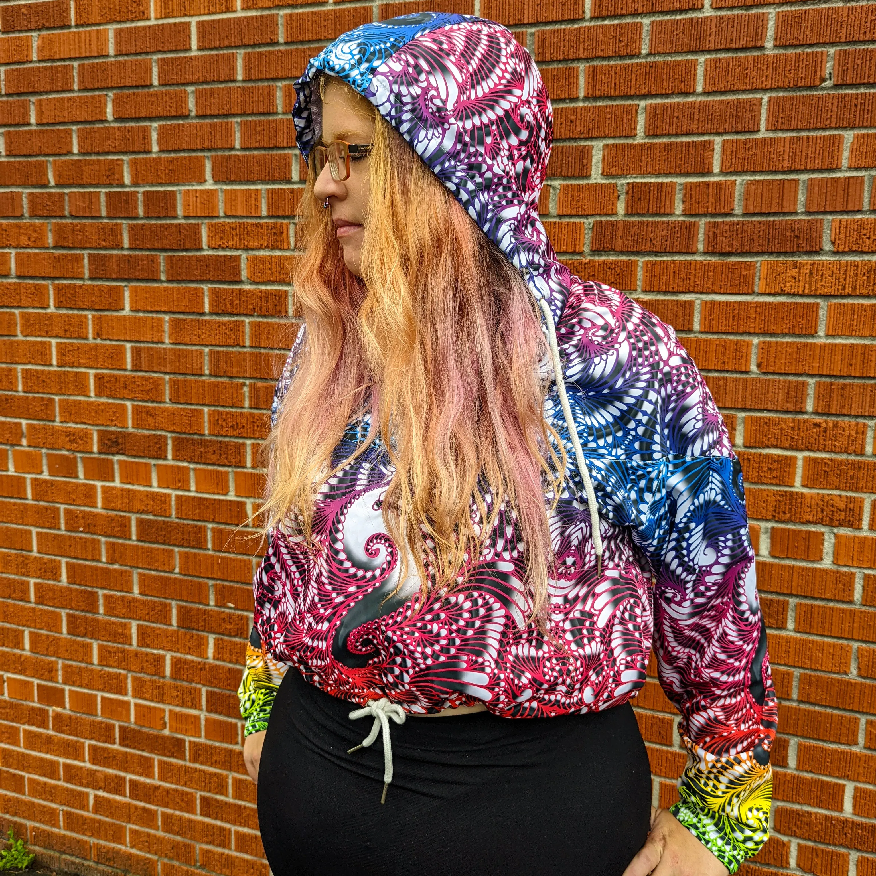 Wondering Clown Cropped Windbreaker