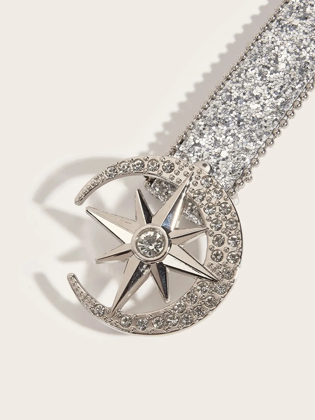 Y2K Star & Moon Rhinestone Buckle Belt