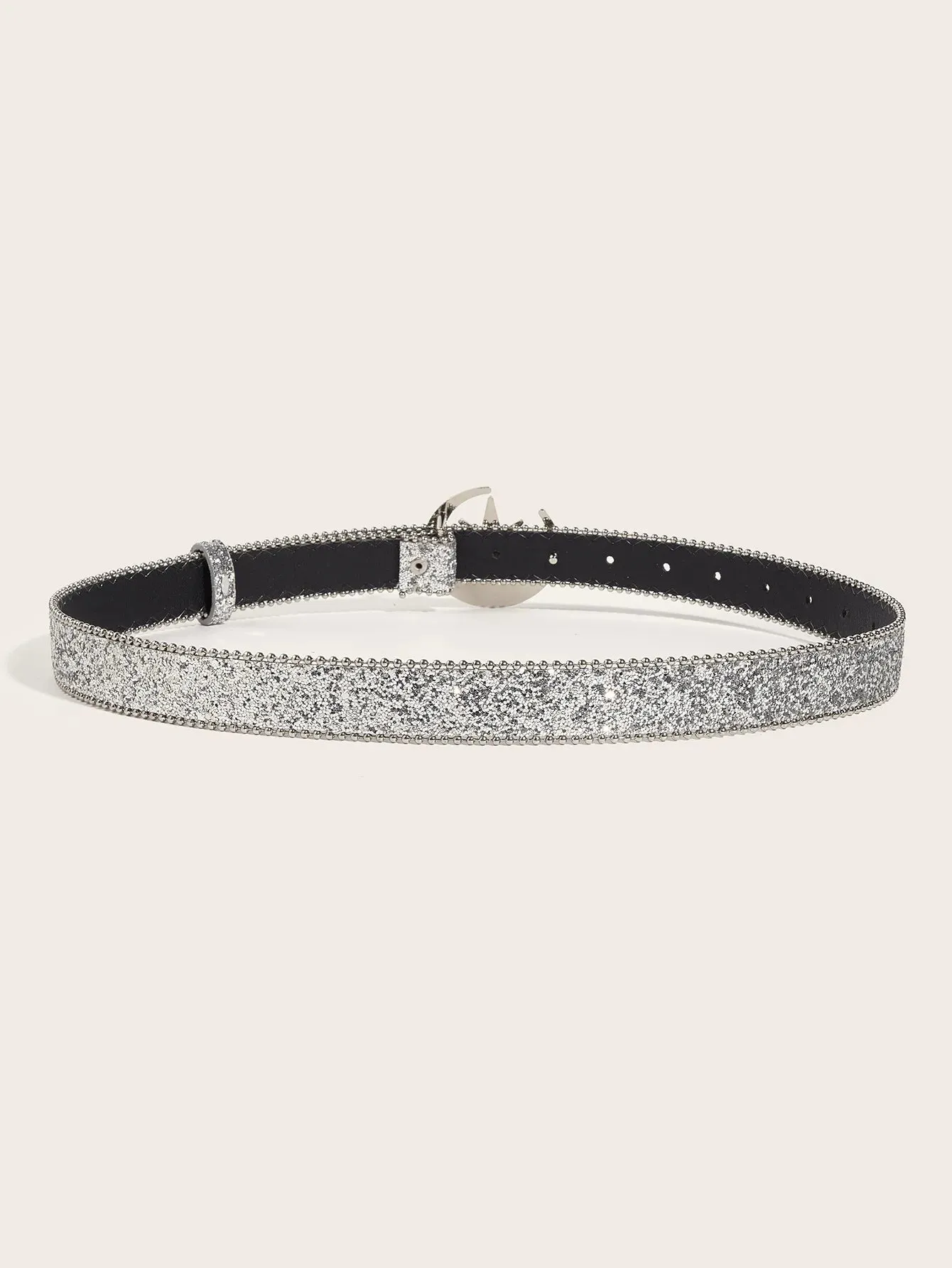Y2K Star & Moon Rhinestone Buckle Belt