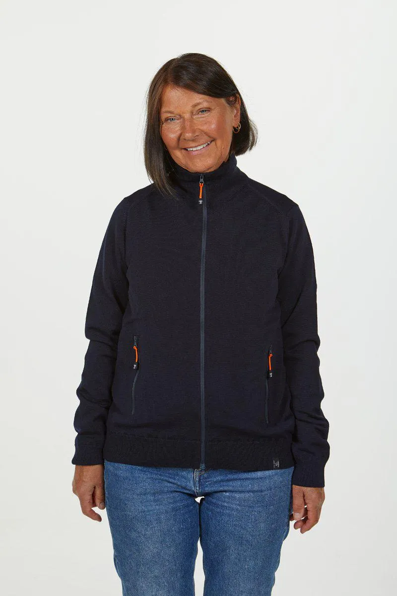 YORK FULL ZIP WINDBREAKER, 100% EXTRA FINE MERINOULL  — LIGHT LODEN
